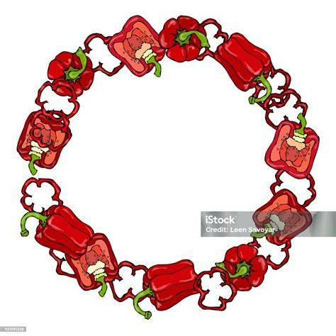 paprika sütés és előkészítés illusztráció
