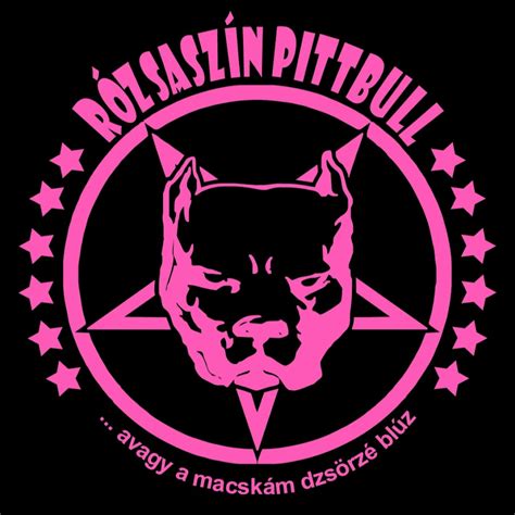 Rózsaszín Pittbull arca és jelképei