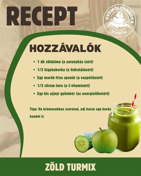zöld turmix hozzávalók vizuális ábrázolása