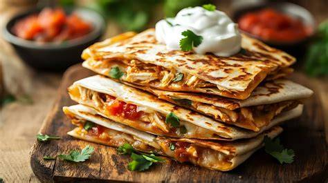 paradicsommártás tálalás quesadillas