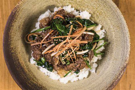 Bulgogi és zöldségek grillen