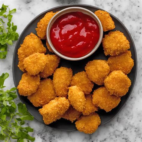 Nuggets étel vizuális bemutatója a menügörbe