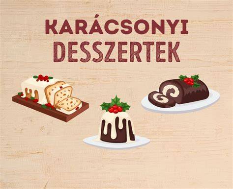 Karácsonyi desszertek és hagyományok infografika