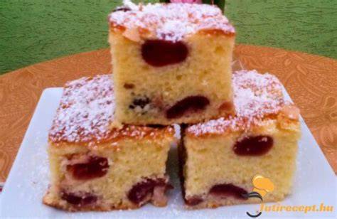 cseresznyés sütemény recept vizuális ábrája