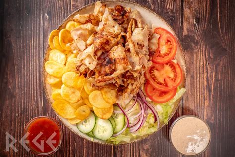 gyros tálak és összetevők vizuális térképe