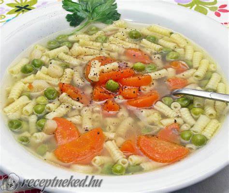 zöldségleves recept vizuális összetevők