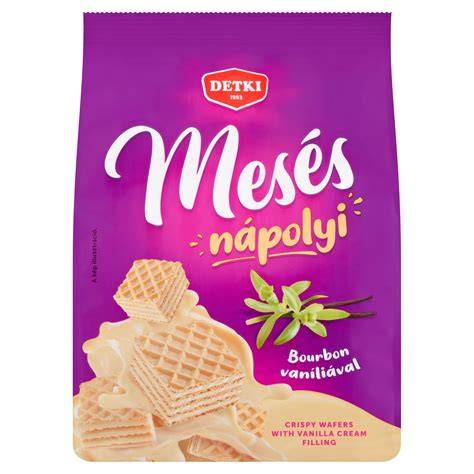 Bourbon vaníliával töltött ostya vizuális ábrázolása