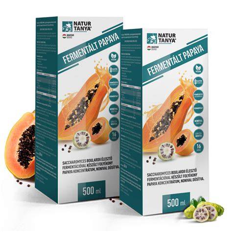 fermentált papaya vizuális összetevők diagram