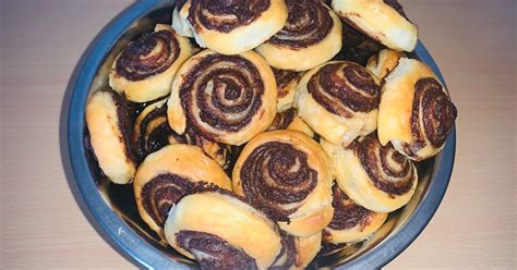 Kakaós csigák leveles tészta ábrázolás