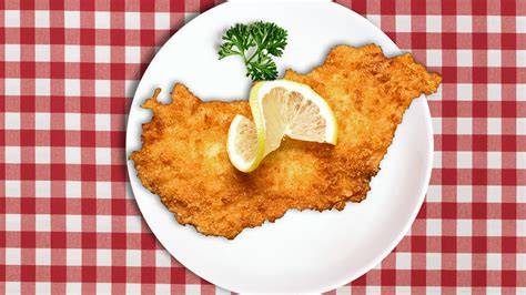 Rántott hús összeállítása és rizibizi köret