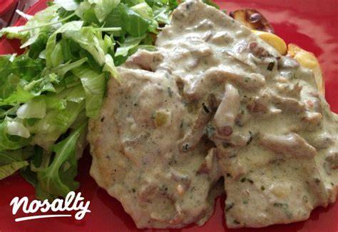 Tejszínes laskagombás recept vizuális lépései