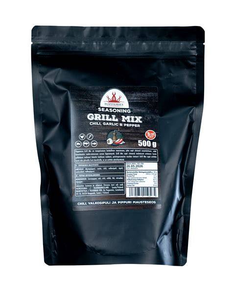 grill mix összetevők vizuális ábrázolása