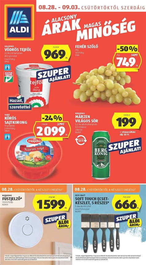 Infografika az Aldi akciós termékeiről
