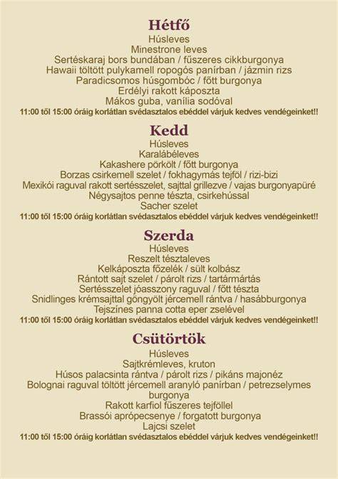 napi és heti menü keresés Biharkeresztes
