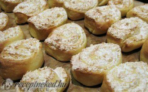 kókuszos tekercs recept illusztráció