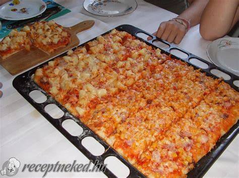 Tepsis pizza készítés infografika