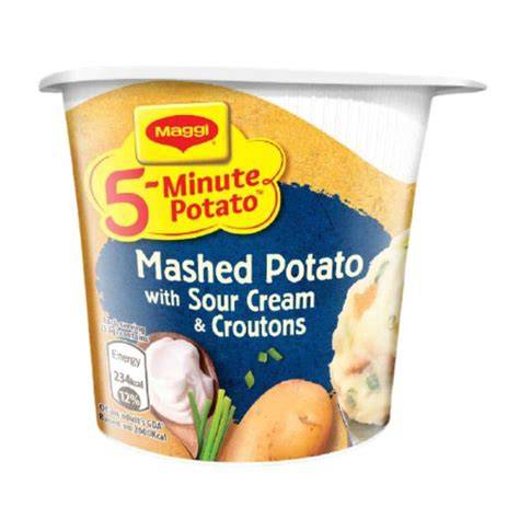 crisp bacon-flavored mashed potato with croutons