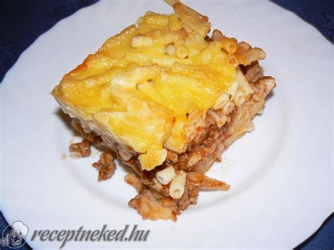 rakott tészta recept vizuális összetevők ábrája