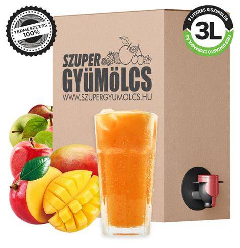 Hideg préselt gyümölcslé vizuális ábrázolás