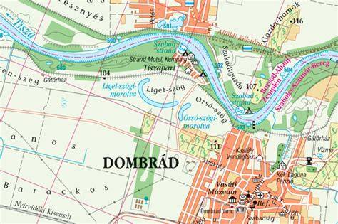 térkép a dombrad területéről