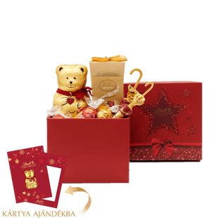 luxus ajándékcsomag Lindt vizuális koncepció