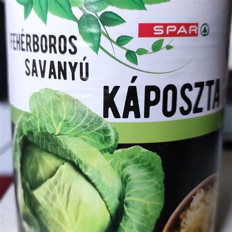 Reszelt káposzta spar ábra és összetevők vizuális áttekintése