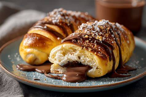 Nutella töltött brioche készítés vizuális ábra