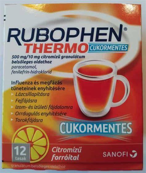Rubophen Thermo cukormentes granulátum infografika