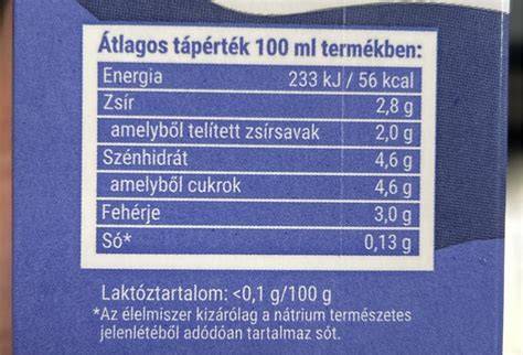 laktózmentes tejtermékek címkézése