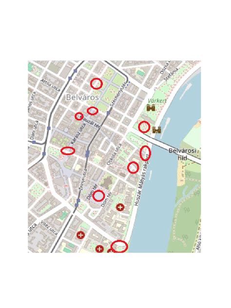 belvárosi rendezvényhelyszín térkép