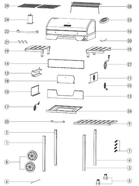 grill összeszerelés diagram