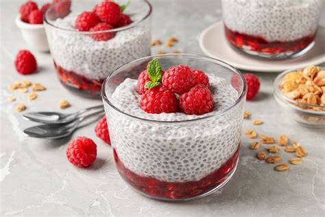 chia puding ábrázolás reggelire