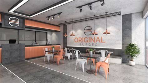hamburger shop interior layout