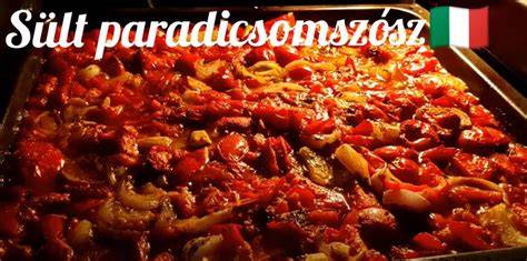 Paradicsomszósz és sült pizza vizuális segédlet