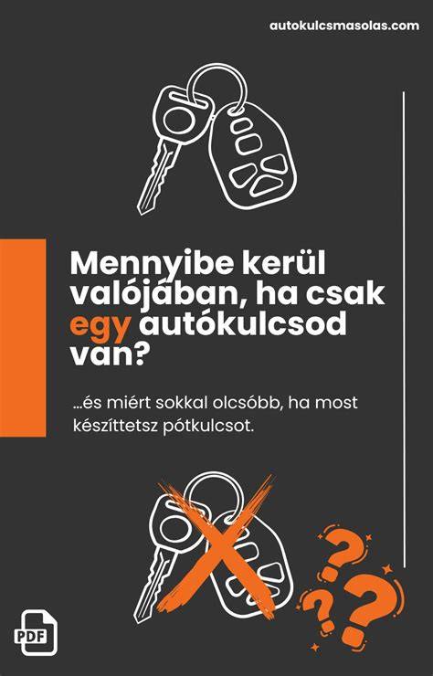 autókulcs javítás pótlás infografika