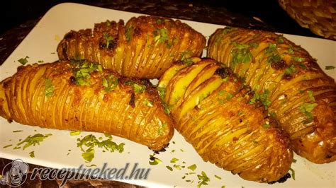 Hasselback burgonya látványos harmonika