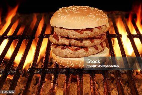 hamburger sütés vizuális ábrázolása